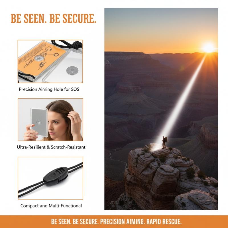 Signal Mirror Rescue - B*Outdoor Survival Signal Mirror Emergency Reflector