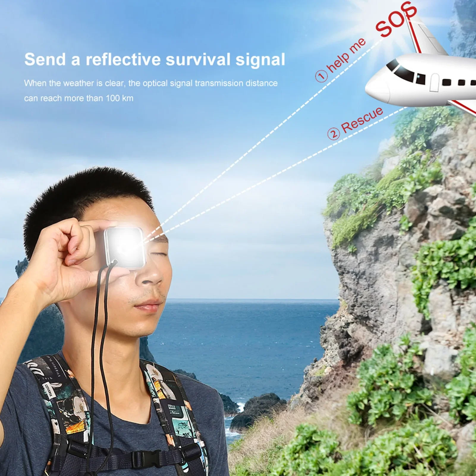 Outdoor Multifunctional Surviv - огляд і ціна Signal Mirror Rescue