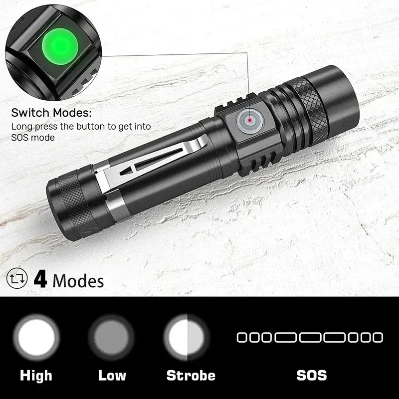 Rechargeable T6 Handheld Flash - огляд і ціна Outdoor Adventure Hiking