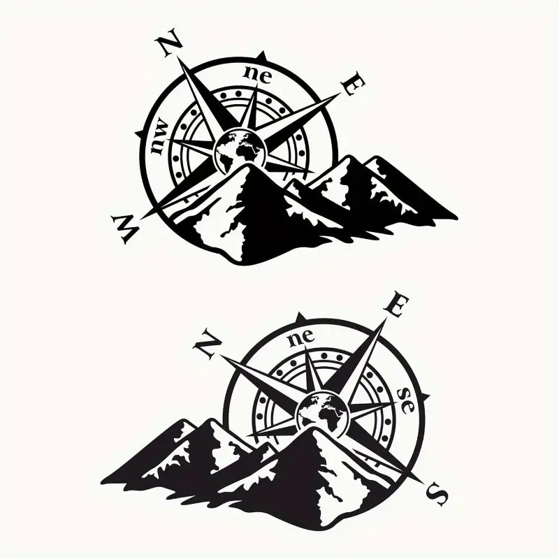 2Pcs Mountain Compass Vinyl St - огляд і ціна Outdoor Adventure Rv