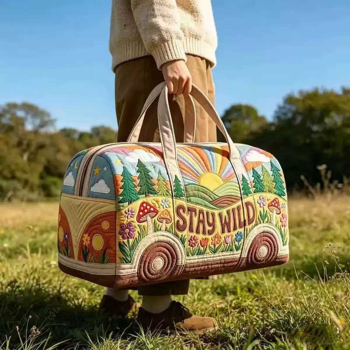 Vintage Camper Van Quilted Duf - огляд і ціна Outdoor Adventure Rv