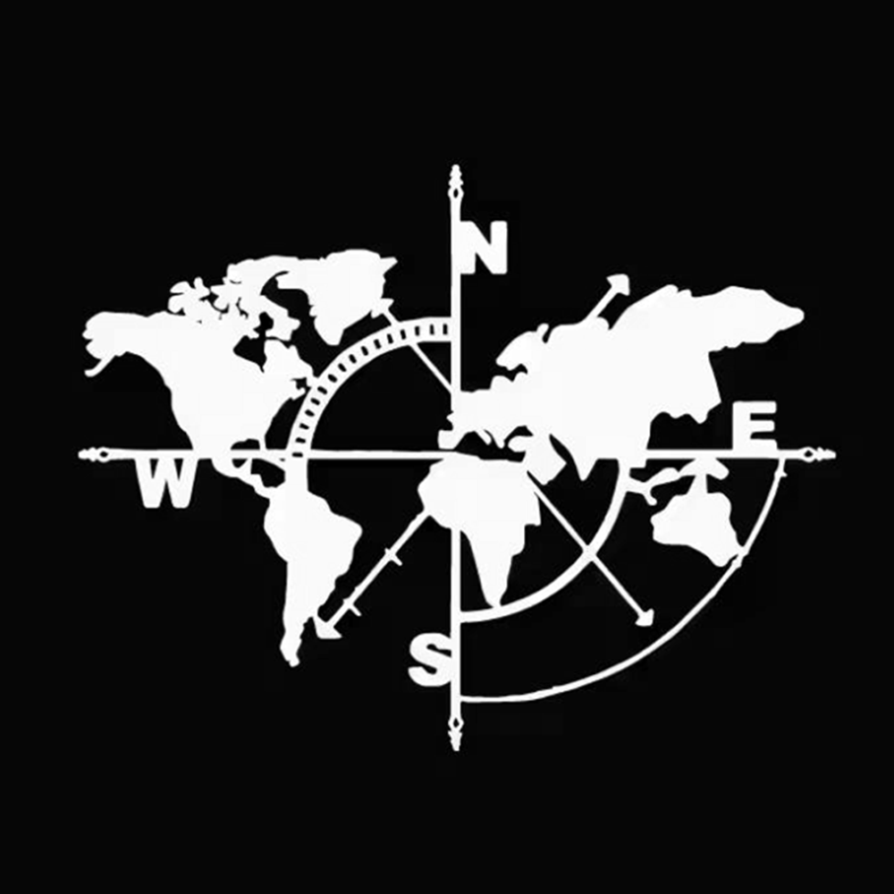 Compass World Map Vinyl Decal, - огляд і ціна Outdoor Adventure Rv