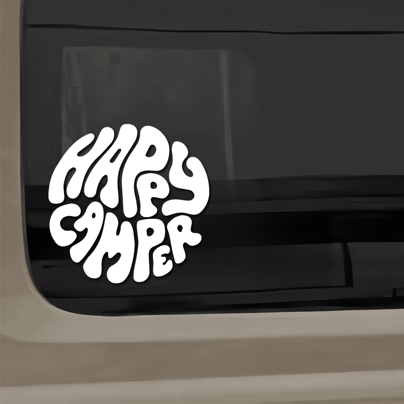 Happy Camper Boho Vinyl Sticke - огляд і ціна Outdoor Adventure Rv