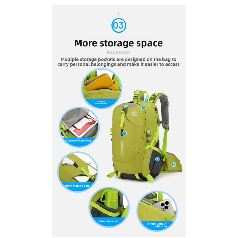 AZELA 36-55L Hiking Backpack L - огляд і ціна Outdoor Adventure With No Backpack