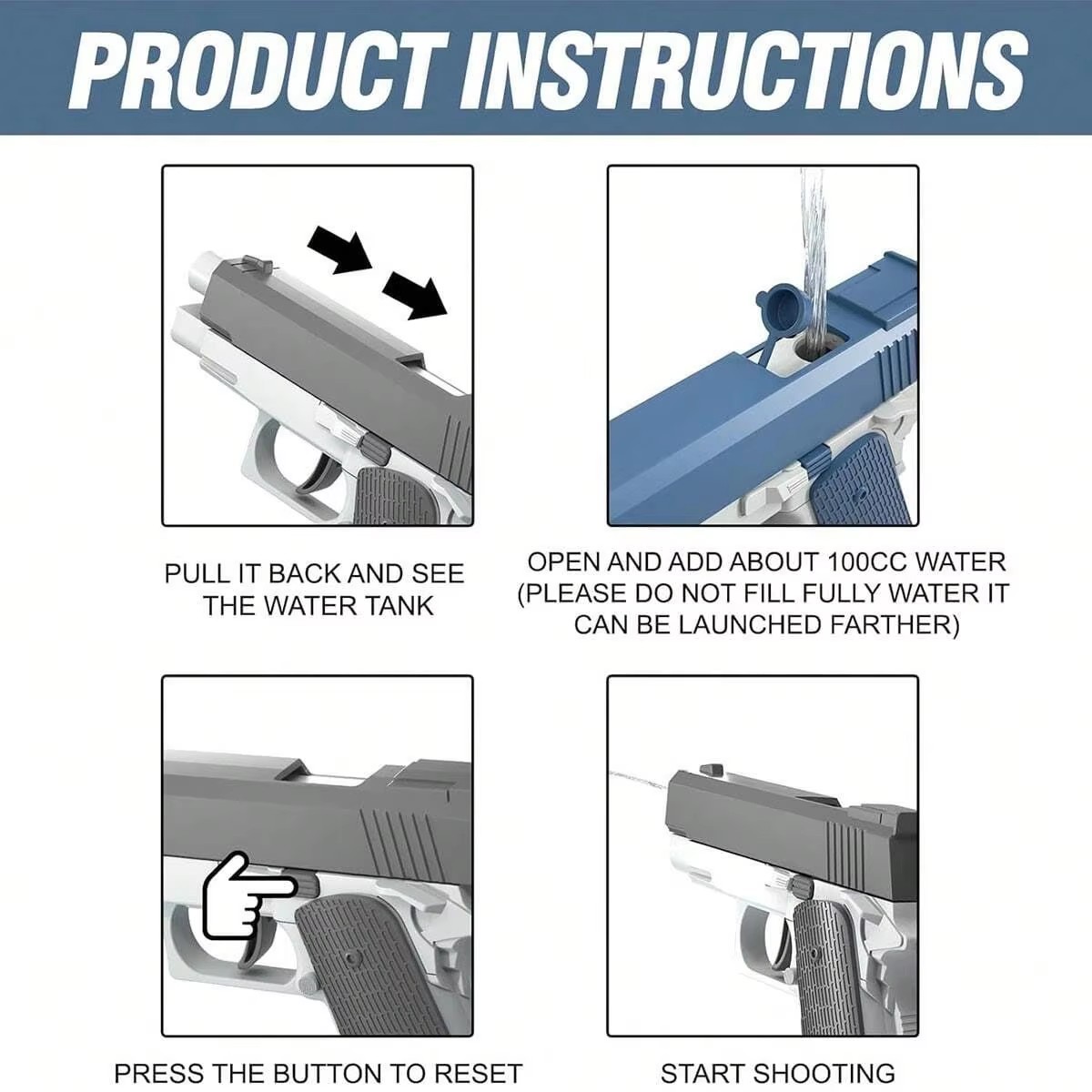 M1911 Summer Water Guns Pistol - огляд і ціна Outdoor Adventure Games